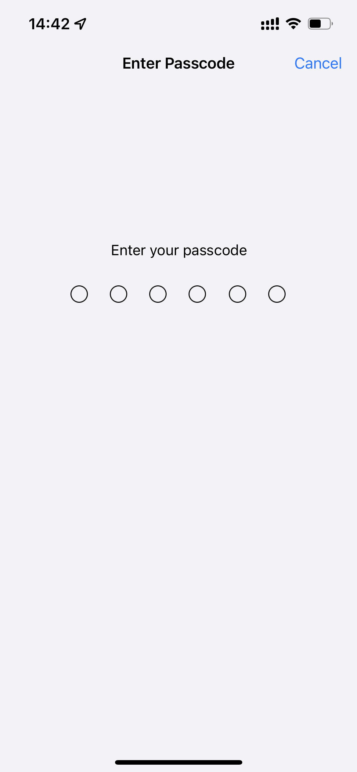 4. Enter Passcode